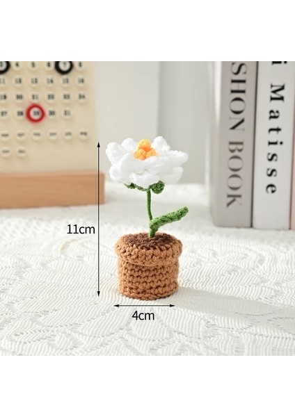 Resim Gösterisi Olarak Gardenya El Örgüsü Ayçiçeği Lale Tığ Işi Çiçekler El Dokuması Çiçek Masaüstü Süsleme Araba Ev Dekorasyon Öğretmenler Günü Hediyeleri Flores (Yurt Dışından)