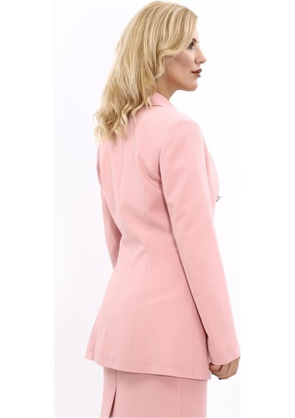 Erkek Yaka Kuruvaze Blazer Ceket-Pudra modelleri