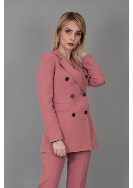 Erkek Yaka Kuruvaze Blazer Ceket-Gül Kurusu modelleri