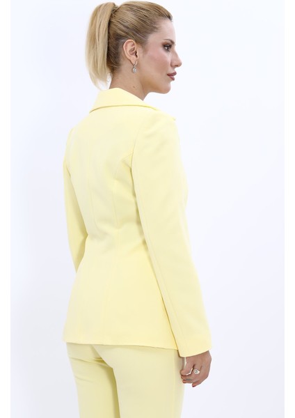 Erkek Yaka Yelek Ceket-Sarı modelleri