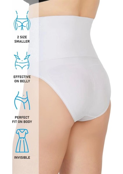 Miraxx Beyaz Emay 2090 Önü Dantelli Yüksek Bel Slip Korse modelleri