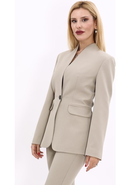 Kendinden Dik Yakalı Ceket-Bambu modelleri