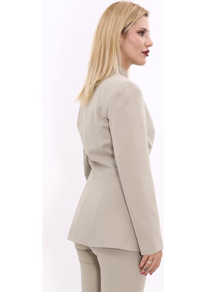 Kendinden Dik Yakalı Ceket-Bambu fırsatları