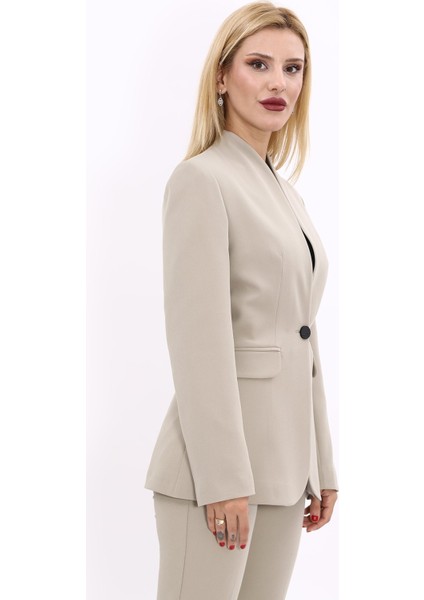 Kendinden Dik Yakalı Ceket-Bambu indirimleri