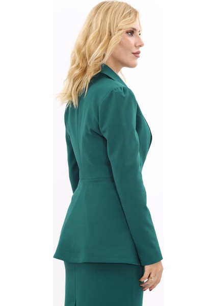 Erkek Yaka Kolu Büzgülü Ceket-Zümrüt modelleri