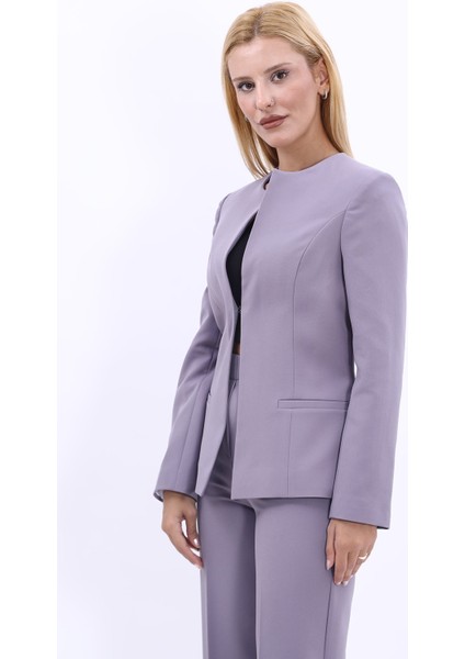 Oval Yaka Yandan Kuplu Klasik Ceket-Antrasit fiyatları