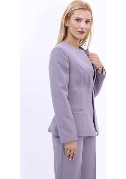 Oval Yaka Yandan Kuplu Klasik Ceket-Antrasit fırsatları