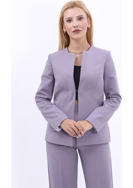 Oval Yaka Yandan Kuplu Klasik Ceket-Antrasit indirimleri