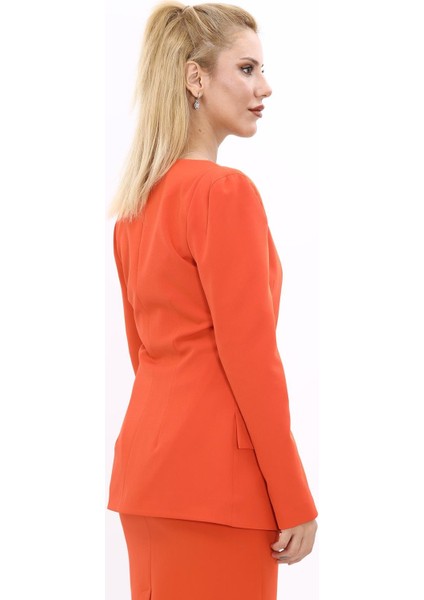 Kare Yaka Ceket-Turuncu fiyatları