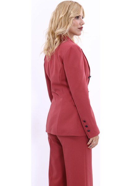 Erkek Yaka Çapraz Ceket-Kiremit modelleri