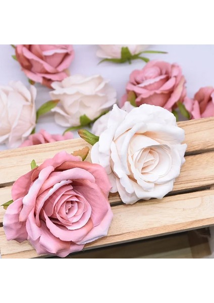 F02 5 Adet Yenı 5/10 Adet 10 cm Yapay Çiçekler Kafa Ipek Gül Çiçek Düğün Ev Dekorasyon Için Sahte Çiçekler Dıy Çelenk Karalama Defteri Malzemeleri (Yurt Dışından)