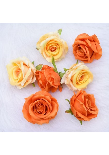 F02 5 Adet Yenı 5/10 Adet 10 cm Yapay Çiçekler Kafa Ipek Gül Çiçek Düğün Ev Dekorasyon Için Sahte Çiçekler Dıy Çelenk Karalama Defteri Malzemeleri (Yurt Dışından)