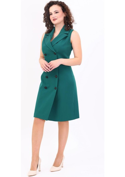 Erkek Yaka Kuruvaze Elbise-Zümrüt fırsatları