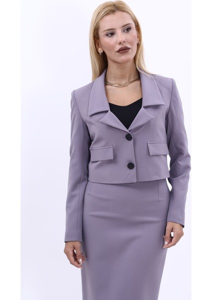 Gömlek Yaka Kısa Ceket-Antrasit fırsatları