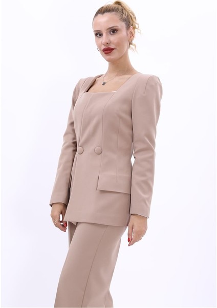 Kare Yaka Ceket-Taş modelleri