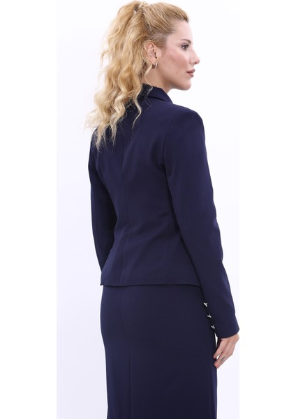 Gömlek Yaka Klasik Ceket-Lacivert modelleri