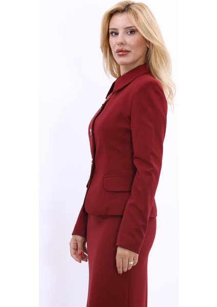 Gömlek Yaka Klasik Ceket-Bordo fiyatları