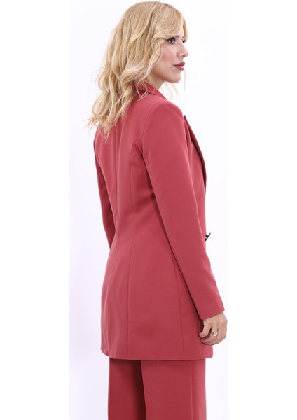 Erkek Yaka Kuruvaze Uzun Ceket-Kiremit modelleri