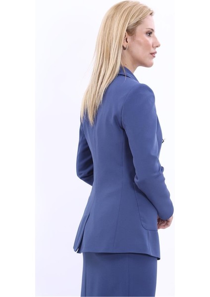 Erkek Yaka Torba Cepli Klasik Ceket-Indigo modelleri