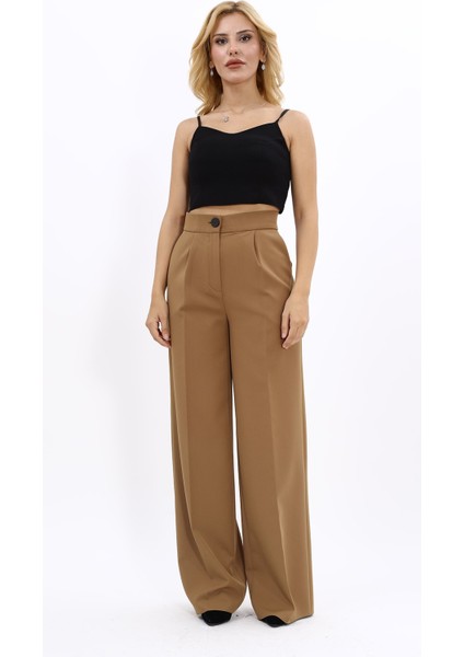 Korsaj Kemer Palazzo Pantolon-Camel indirimleri