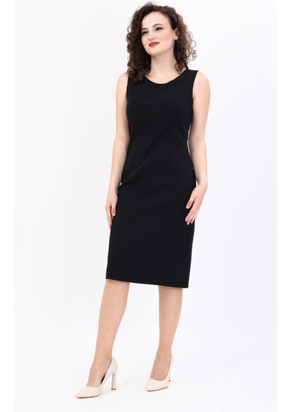 Kokteyl Sıfır Kol Elbise-Siyah fırsatları