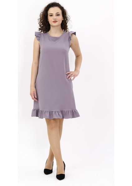 Fırfırlı Elbise-Antrasit