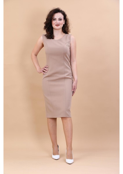 Kokteyl Sıfır Kol Elbise-Taş fırsatları