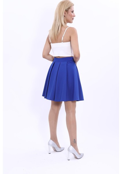 Kısa Kloş Etek-Saks modelleri