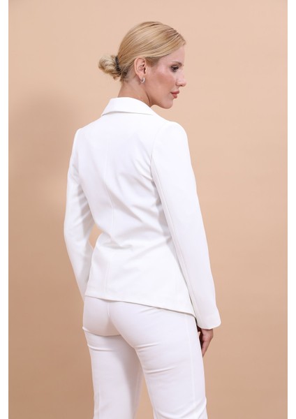 Amerikan Yaka Klasik Ceket-Beyaz modelleri