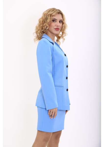 Erkek Yaka Yelek Ceket-Gökyüzü modelleri