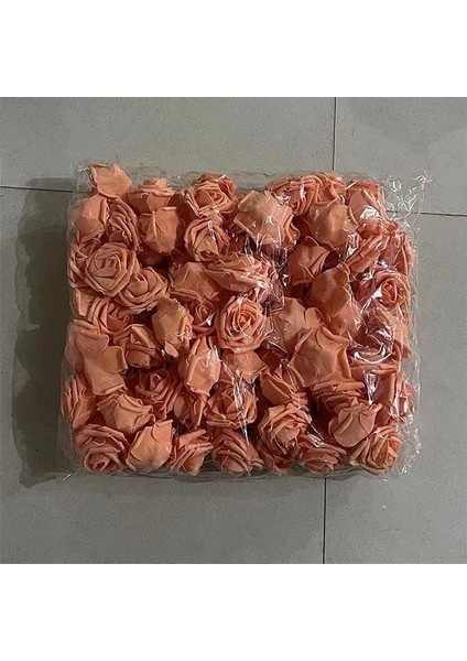 Turuncu 30 20/30/50 Adet 8 cm Yapay Pe Köpük Gül Çiçek Kafaları Gelin Buketi Çiçek Düğün Parti Için Dekoratif Scrapbooking Dıy Çiçek (Yurt Dışından)