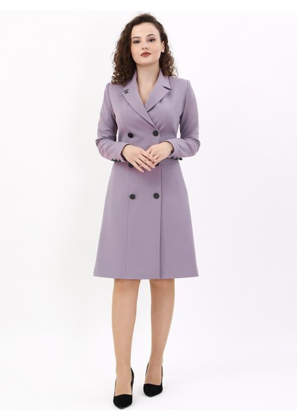 Erkek Yaka Kuruvaze Uzun Kol Elbise-Antrasit modelleri