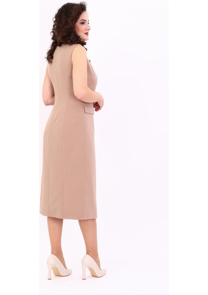 Erkek Yaka Kuruvaze Kolsuz Elbise-Taş fiyatları