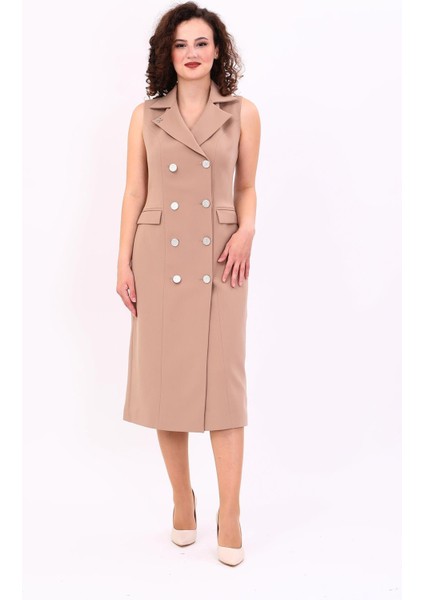 Erkek Yaka Kuruvaze Kolsuz Elbise-Taş modelleri