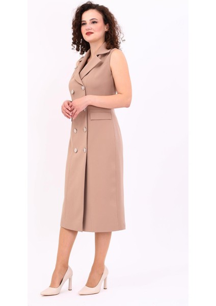 Erkek Yaka Kuruvaze Kolsuz Elbise-Taş fırsatları