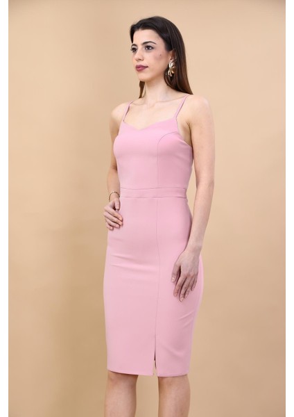 Askılı Elbise-Pudra modelleri