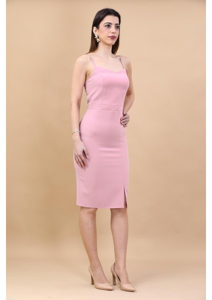 Askılı Elbise-Pudra fırsatları