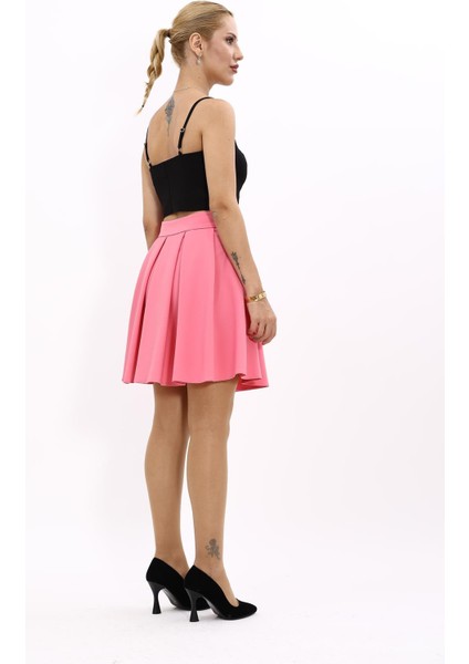 Kısa Kloş Etek-Pembe modelleri