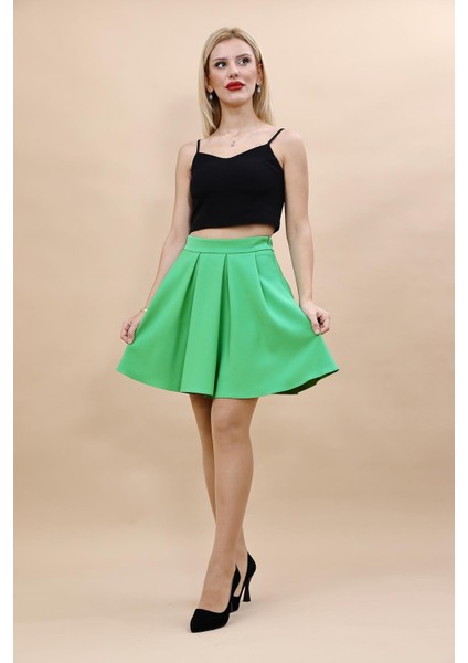 Kısa Kloş Etek-Yeşil fiyatları