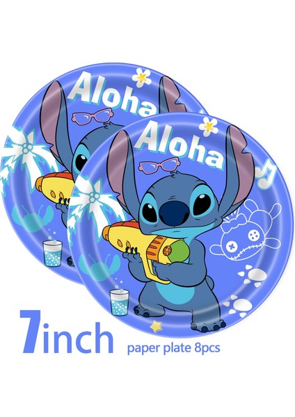 6 Adet Patlamış Mısır Kutusu Lilo ve Stitch Doğum Günü Partisi Malzemeleri Masa Örtüsü Tek Kullanımlık Plastik Masa Örtüsü 3D Balon Çocuklar Için Bebek Duş Dekorasyonu (Yurt Dışından)