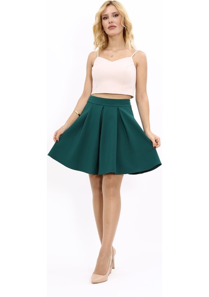 Korsaj Kemer Palazzo Pantolon-Zümrüt