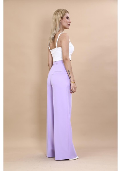 Korsaj Kemer Palazzo Pantolon-Menekşe fırsatları