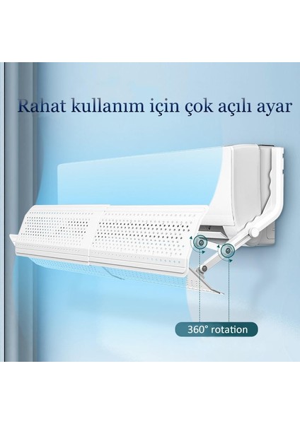 Evrensel Hava Yönlendirici Klima Aparatı Kalkan Toz Geçirmez Filtre Doğrudan Üflemeyi Önleyici modelleri