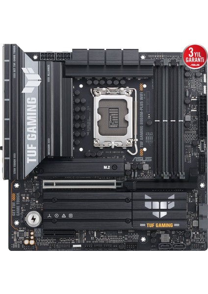 Tuf Gamıng B860M-PLUS Wıfı, 4xddr5, 3xm.2, Hdmı, Dp, Wi-Fi 7, Bluetooth V5.4, Intel Core Ultra Cpu(Seri 2), LGA1851 Soket, Gaming Anakart