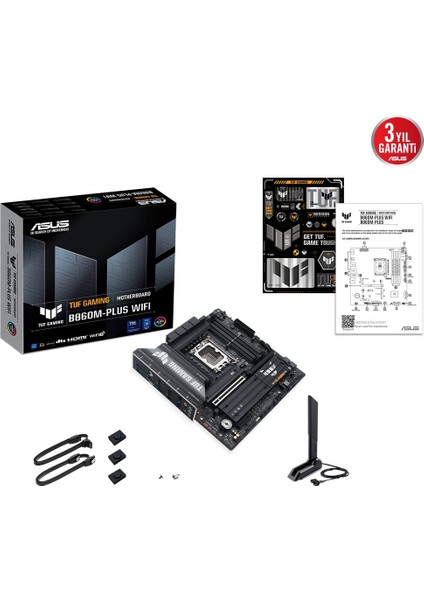 Tuf Gamıng B860M-PLUS Wıfı, 4xddr5, 3xm.2, Hdmı, Dp, Wi-Fi 7, Bluetooth V5.4, Intel Core Ultra Cpu(Seri 2), LGA1851 Soket, Gaming Anakart