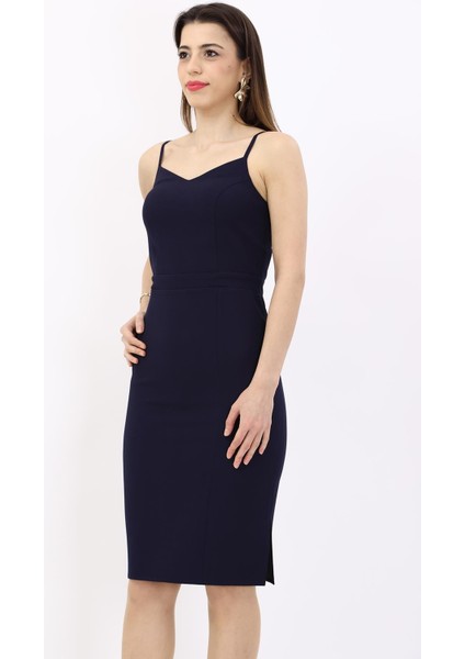 Askılı Elbise-Lacivert indirimleri