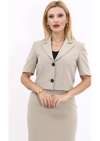 Erkek Yaka Kısa Ceket-Bambu