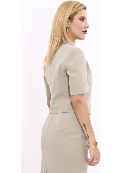 Erkek Yaka Kısa Ceket-Bambu fırsatları