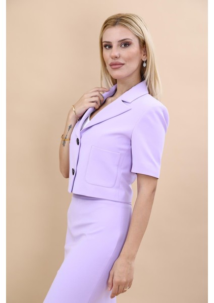 Erkek Yaka Kısa Ceket-Menekşe fiyatları