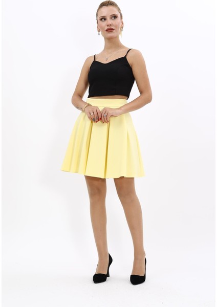 Kısa Kloş Etek-Sarı fırsatları